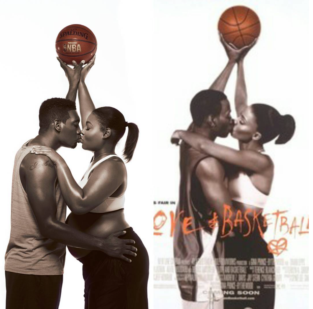 This Couple's Viral ‘Love & Basketball’ Inspired Maternity Shoot Will Make Your Day
